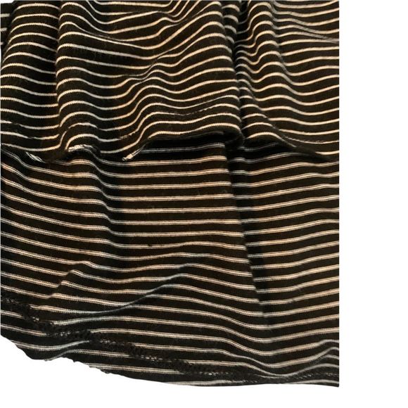 Mossimo Black White Striped T-Front Top S (A-121) - Picture 4 of 8